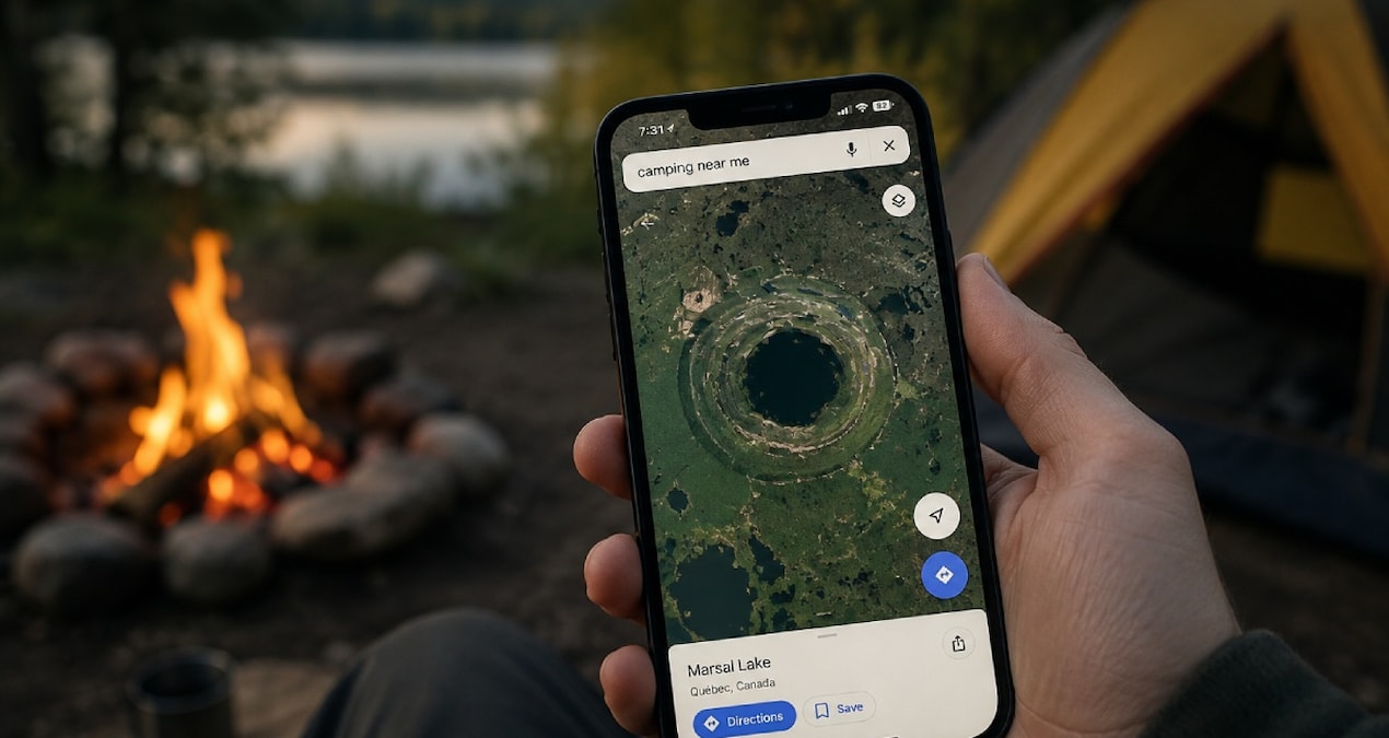 Kamp yapacak yer ararken tesadufen kesfetti google mapsteki goruntu sasirtti Fem6y16z